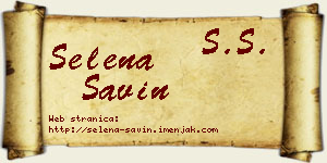 Selena Savin vizit kartica